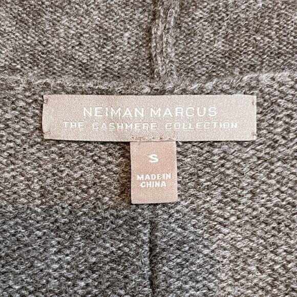 Neiman Marcus Gray Cashmere Draped Vest - Picture 3 of 4